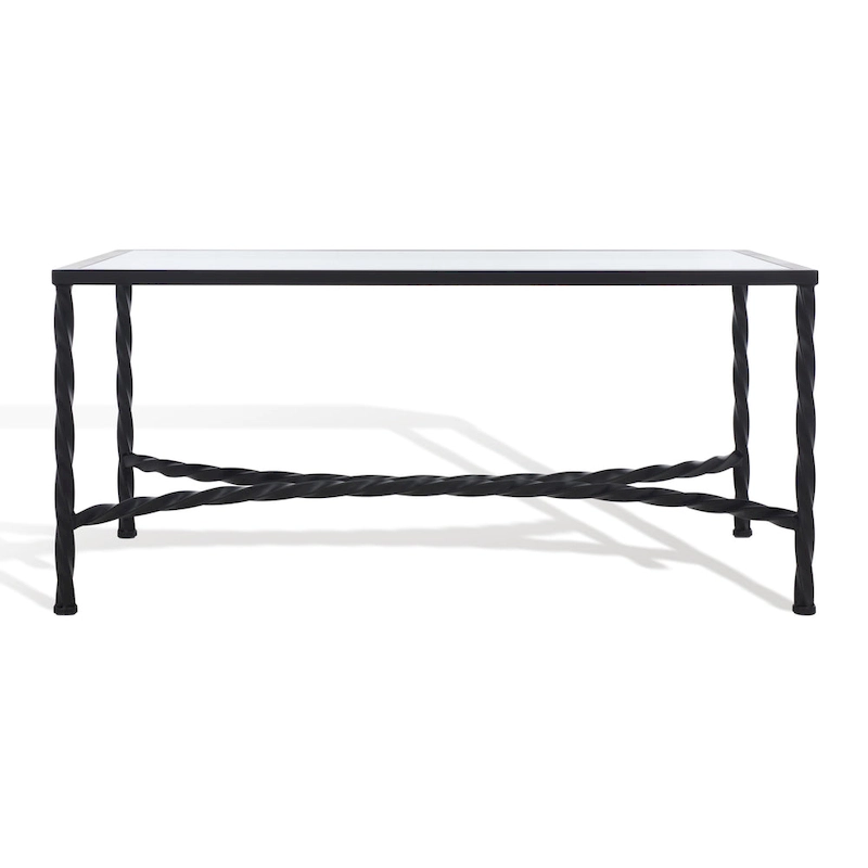 SAFAVIEH Couture Sedighe Glass Coffee Table - 40 W x 24 D x 18 H - 40W x 24D x 18H