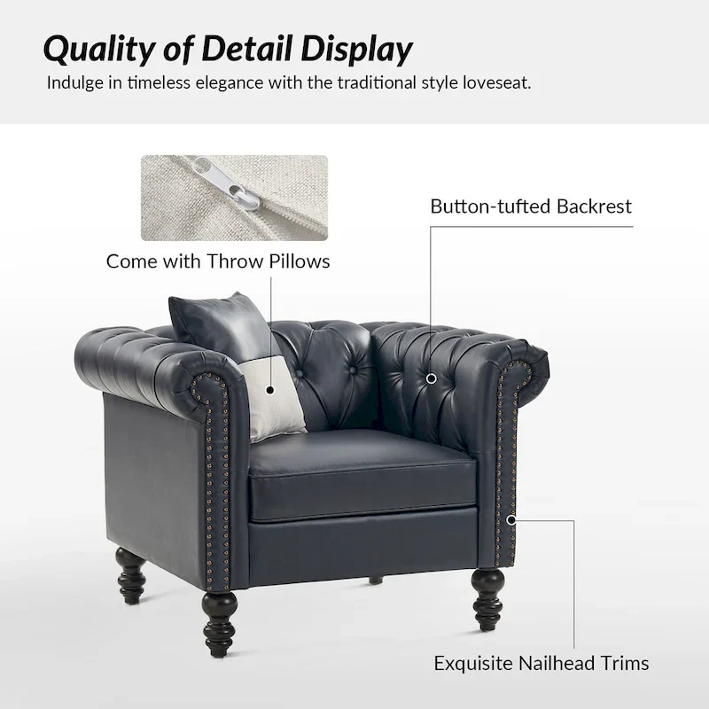 Faustina Traditional Upholstered Armchair with Solid Wood Legs by HULALA HOME