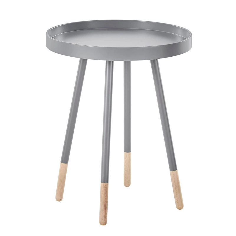 Marcella Paint-Dipped Round Tray-Top Side Table by iNSPIRE Q Modern