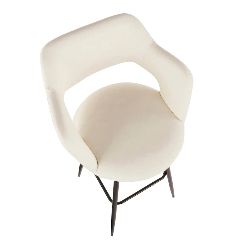 Faux Leather Bar Stools (Set of 2) - N/A