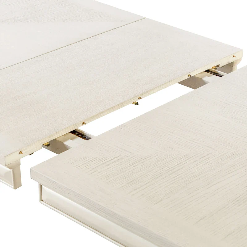 Modern 90-Inch Wood Extendable Dining Table with 18-Inch Leaf