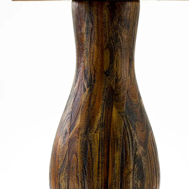 East West Furniture Kitchen Table Set- a Dining Table & Dark Khaki Linen Fabric Chairs, Distressed Jacobean (Pieces Option)