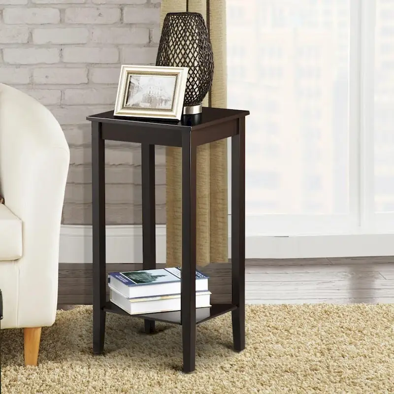 Wood Tall Bedside Living Room Sofa Side End Table Furnture