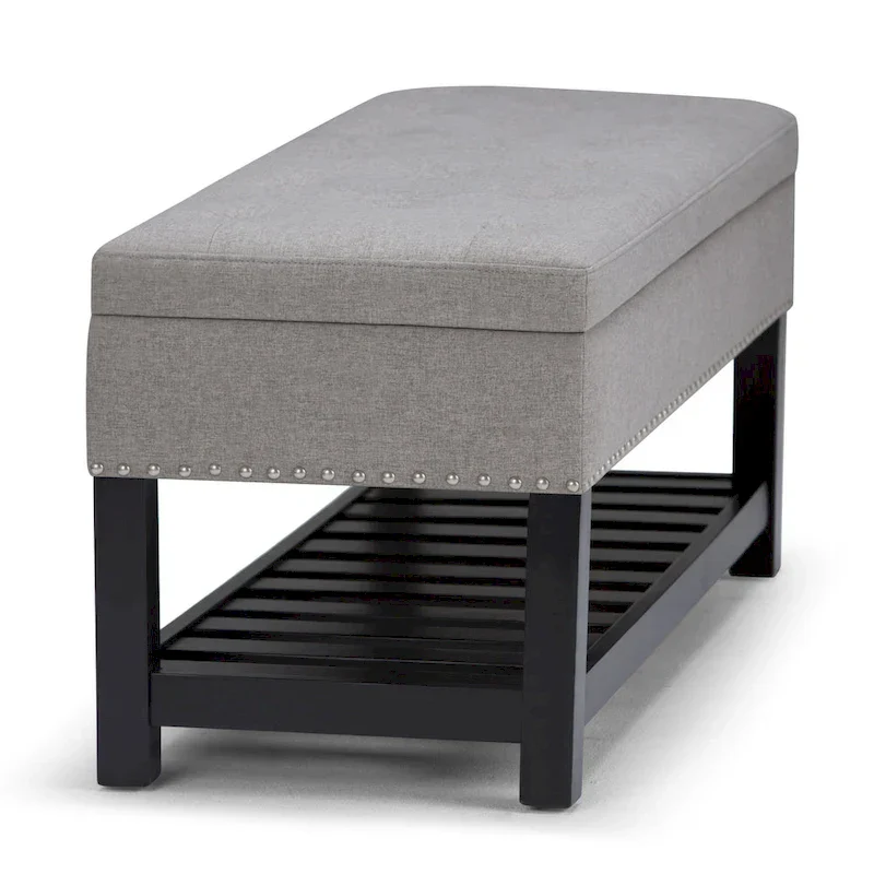 WYNDENHALL Riley 43 inch Wide Rectangle Ottoman Bench - 43 W x 17 D x 19 H