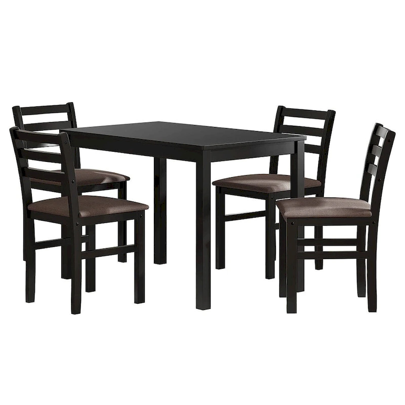 5 PCS Pub Sets Stylish Dining Table Set with 4 Upholstered Chairs