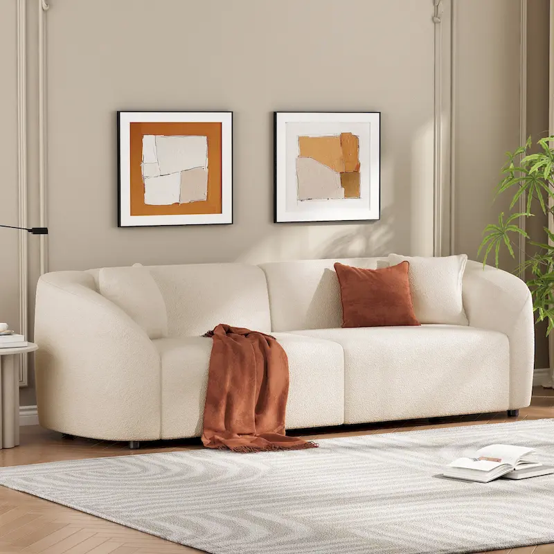 Christopher Knight Home - Allegra Sculptural 87 Curved Sofa