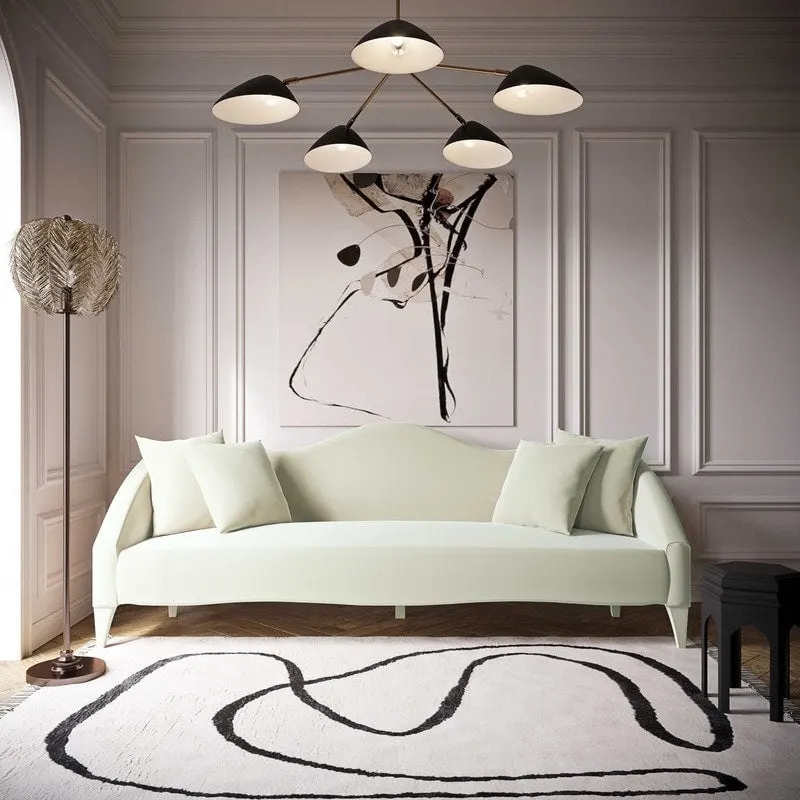 Velvet Sofa - 96W x 36.2D x 34.3H - 96W x 36.2D x 34.3H