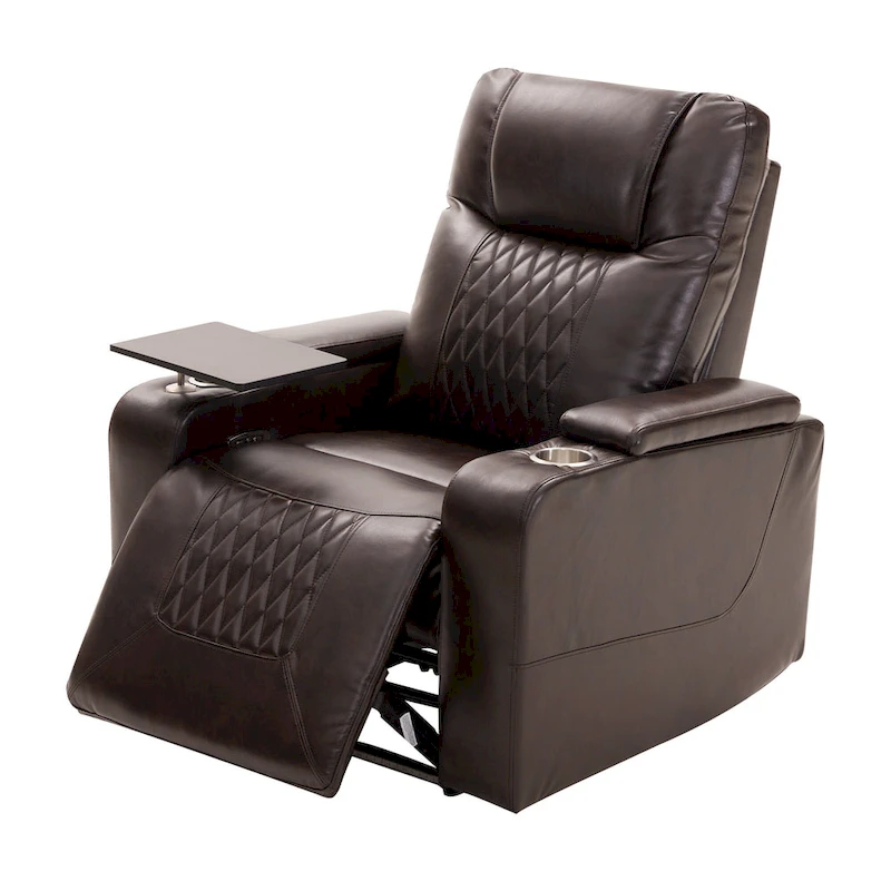 Power Motion Recliner with 2 Convenient Cup Holders