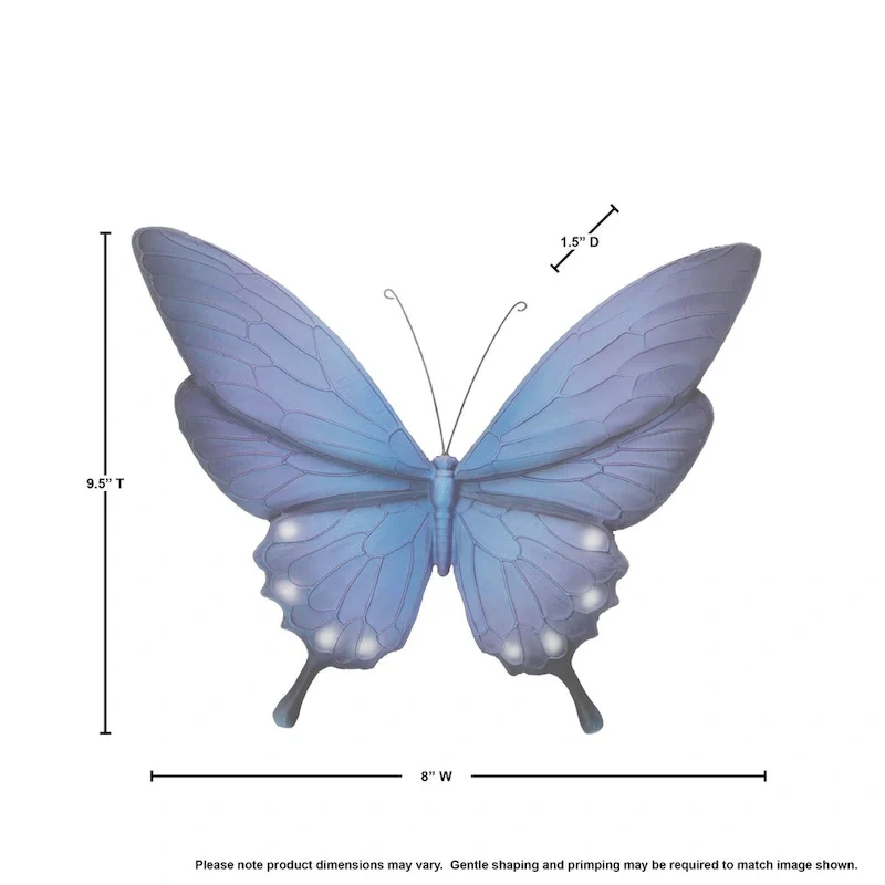 Resin Butterfly Wall Plaque 9.5  - 9.5