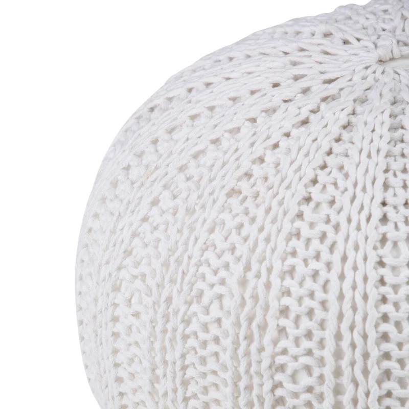 WYNDENHALL Grandville Boho Round Hand Knit Pouf