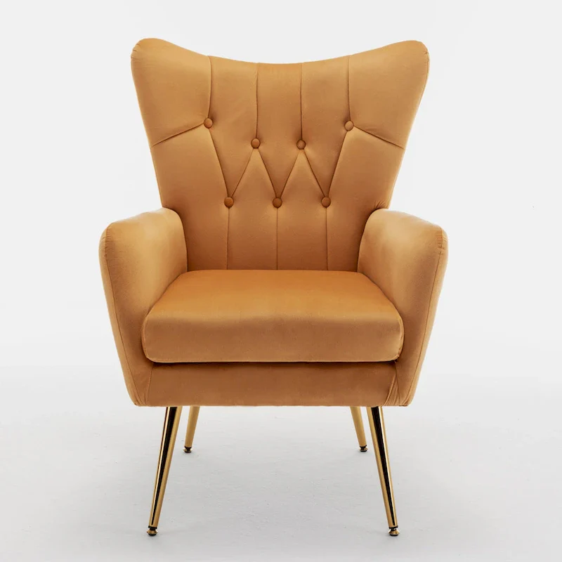 Mid Century Wingback Upholstered Accent Chair