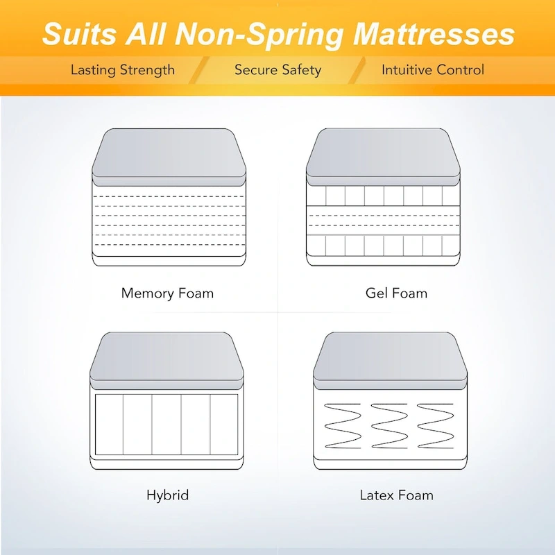 CO-Z Massaging Zero Gravity Adjustable Bed with Wireless Remote and Underbed Lighting