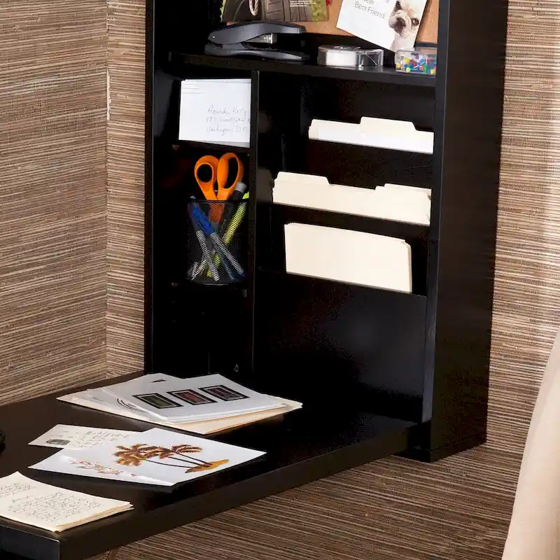 SEI Furniture Murphy Black Fold-out Convertible Desk