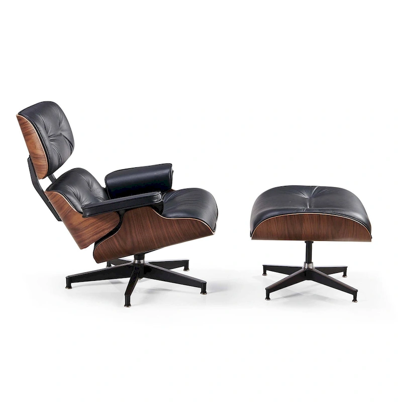 Mid Century Modern Leather Lounge Chair Armchair Recliner