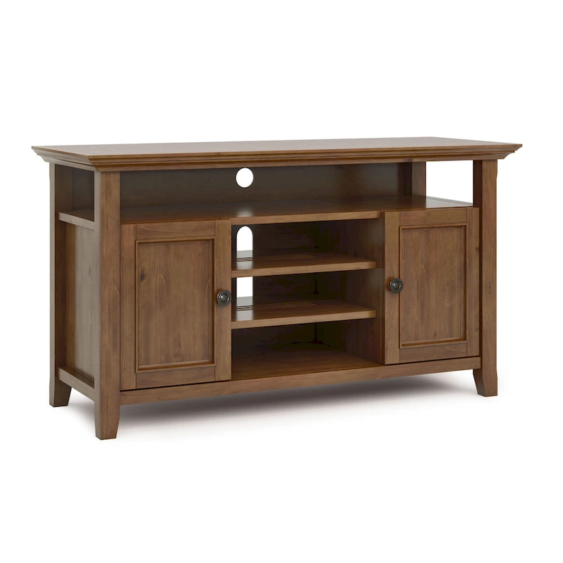 WYNDENHALL Halifax 54 inch Wide Solid Wood Transitional TV Stand - 54 W x 18.9 D x 31.9 H