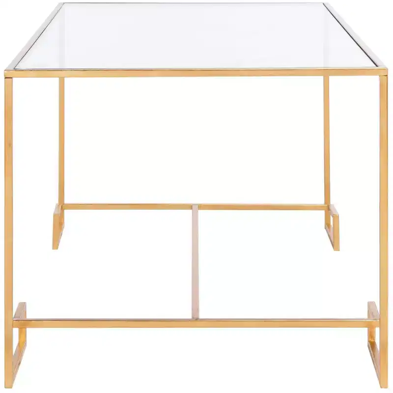 Burton Coffee Table - FOX2582A - Gold/Clear - Safavieh Couture