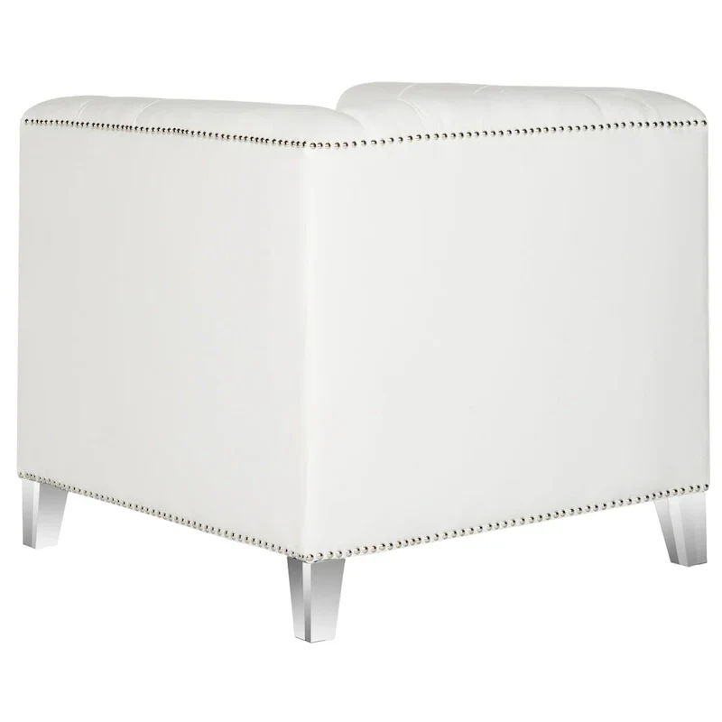 SAFAVIEH Kamilah White/ Clear Club Chair - 31.9 x 33.9 x 29.9 - 32Wx34Dx30H