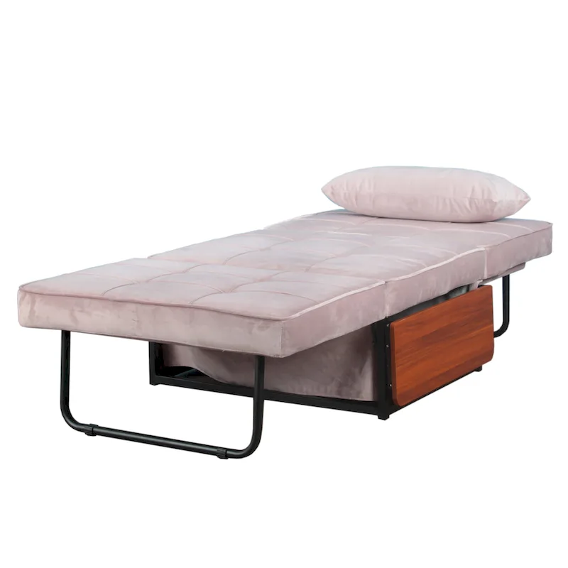Furniture of America Hattie Assembled Convertible Cocktail Ottoman-Futon