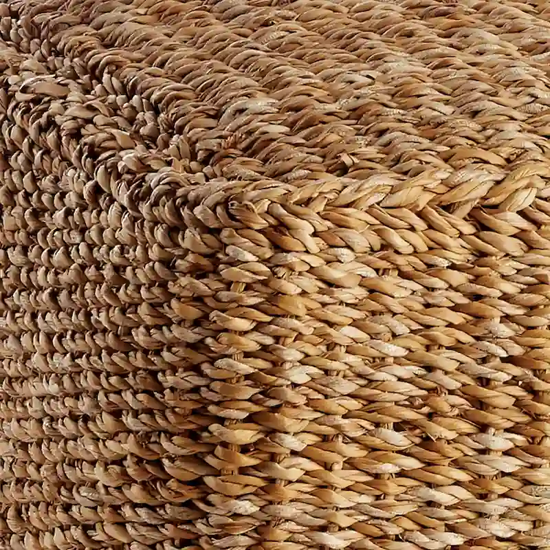Coastal Seagrass Square Pouf