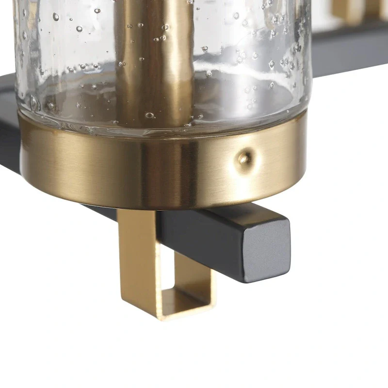 6-Lights Glass Shape Creative Adjustable Kitchen Island Lights - 31.9 D11.8 W72 H (Adjustable)