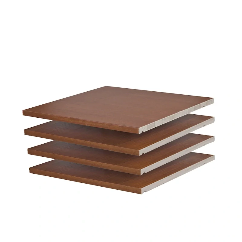 100% Solid Wood Set of 4 Small Shelves for Kyle Wardrobe Armoires