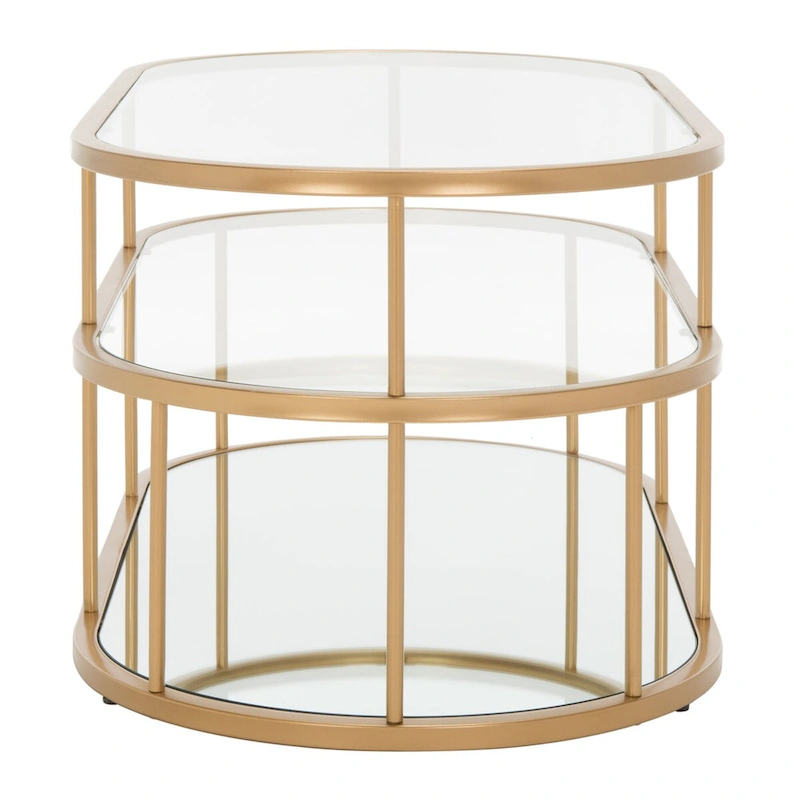 SAFAVIEH Frederica 3 Shelf Coffee Table - 42 L x 21 D x 17 H - 42Wx21Dx17H