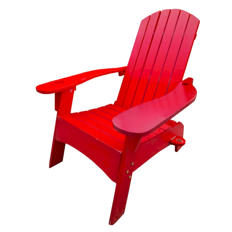 Wood Adirondack Chair with Umbrella Hole