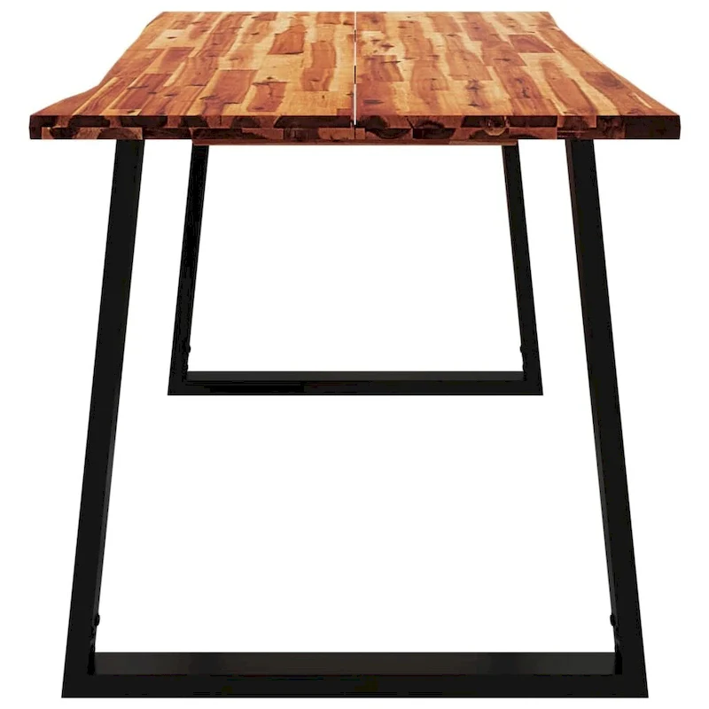 vidaXL Dining Table with Live Edge 78.7x35.4x29.5 Solid Wood Acacia
