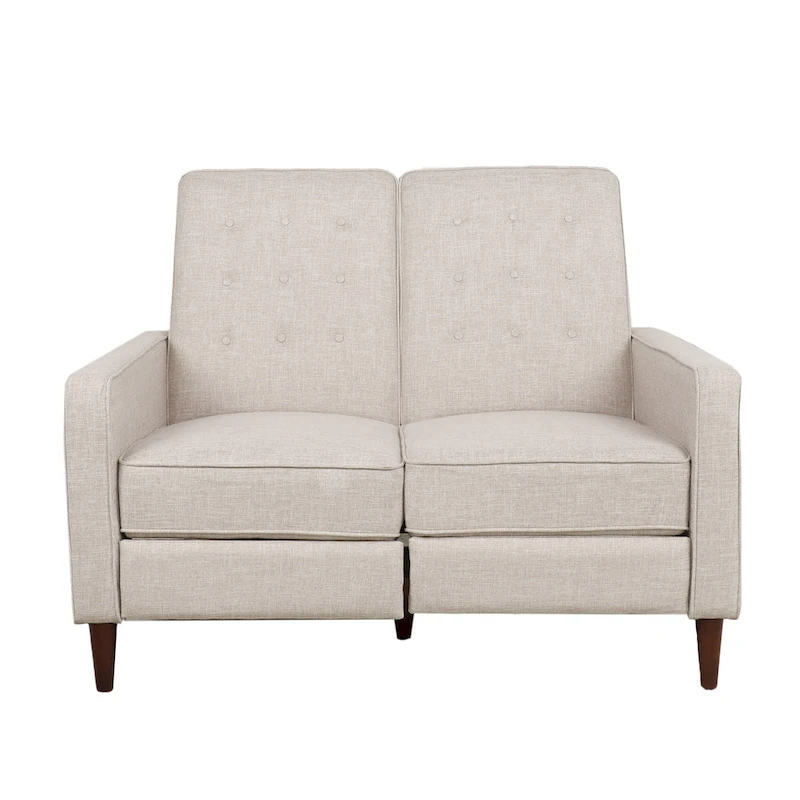 Denison Upholstered Loveseat Pushback Recliner by Christopher Knight Home