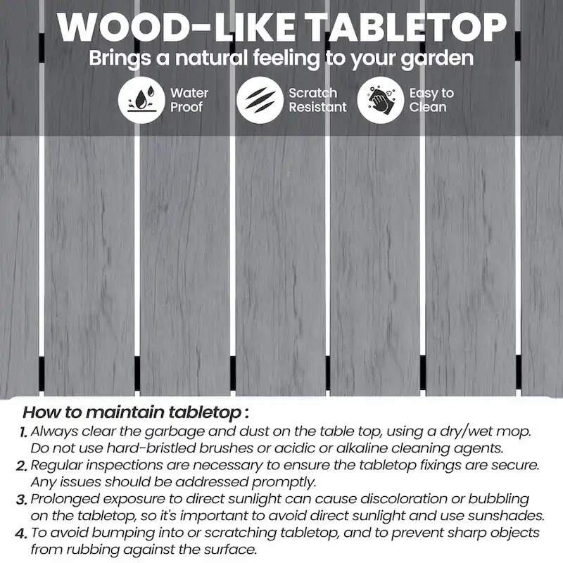 7-Piece Patio Dining Set Aluminum Dining Table with Umbrella Hole and Stackable Chairs