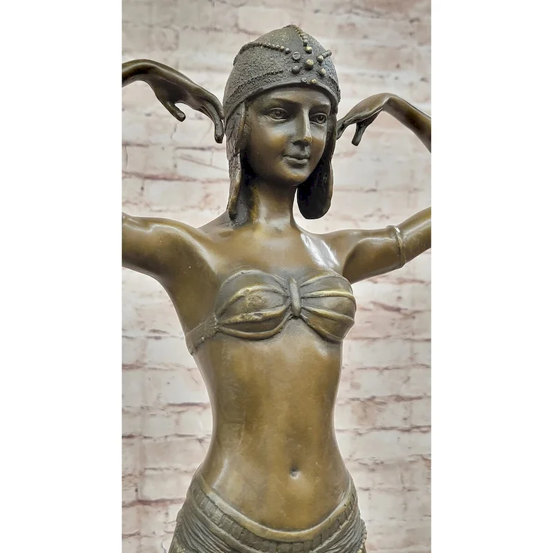 Illusion Of Virtue Art Deco Bronze Sculpture Statue By Demetre Chiparus