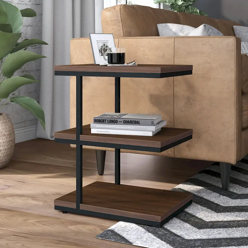 Jolle Contemporary 19-inch Wood 2-Shelf Side Table by Furniture of America