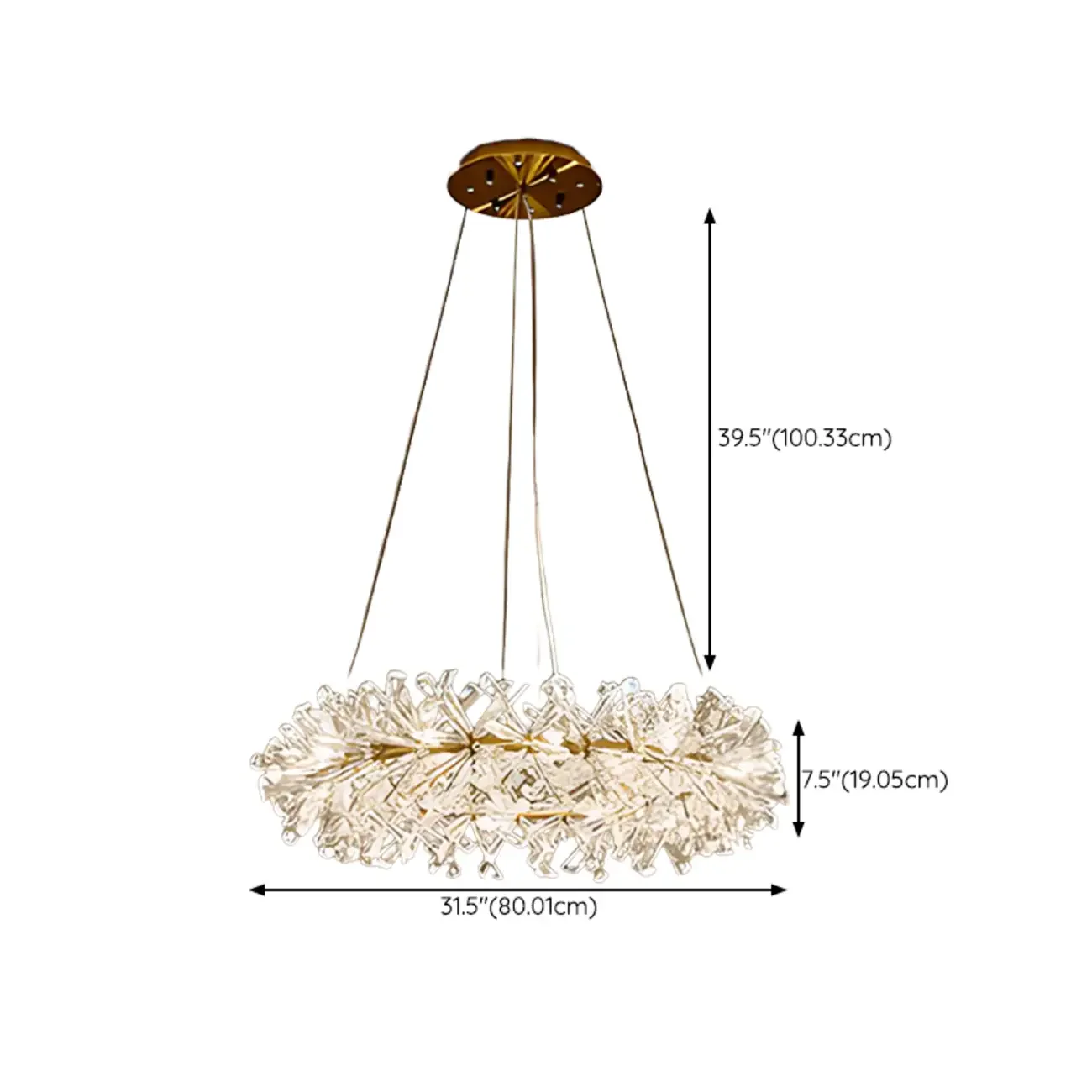Modern Gold Crystal Garland Ambient Chandeliers