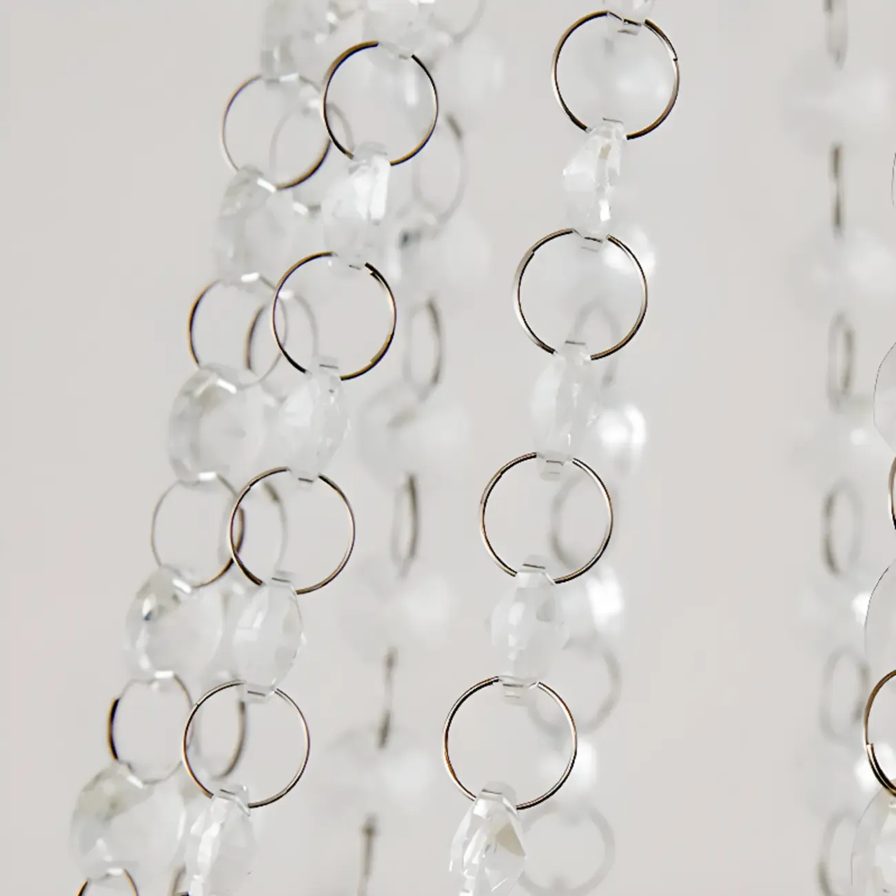 White Crystal Chandelier Classic Iron Elegant Design