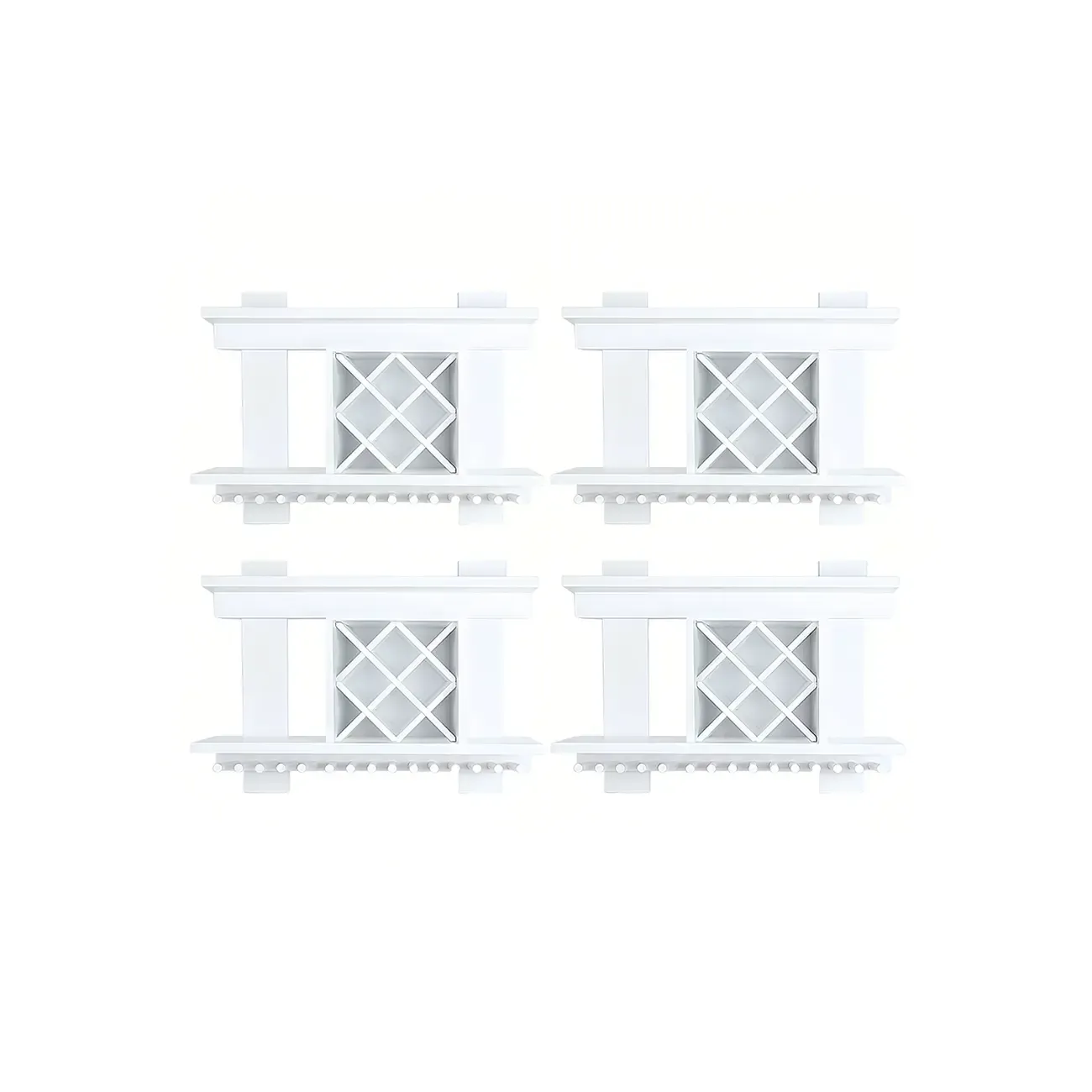 Pine Wooden Wall-Mounted Display Open Wine Bottle & Glass Rack