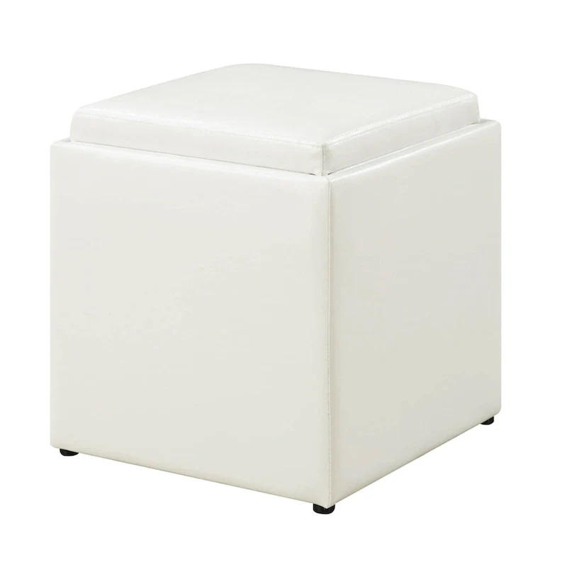 Single Ottoman with Stool and Reversible Tray