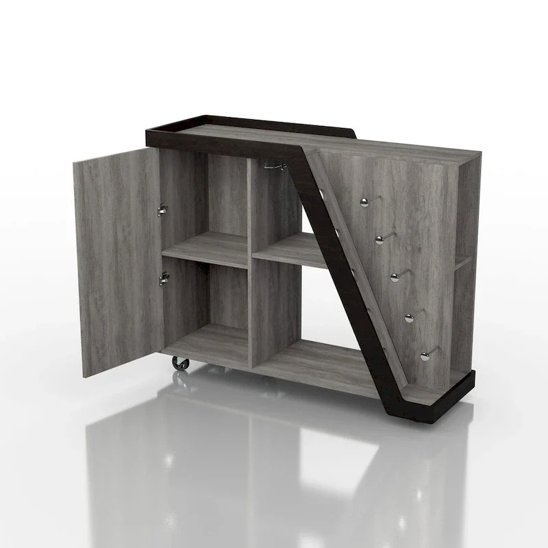 Furniture of America Tern Modern 6-shelf Mobile Wine Cabinet