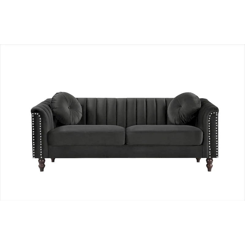Hills Tufted Back Nailhead 75.2 Sofa