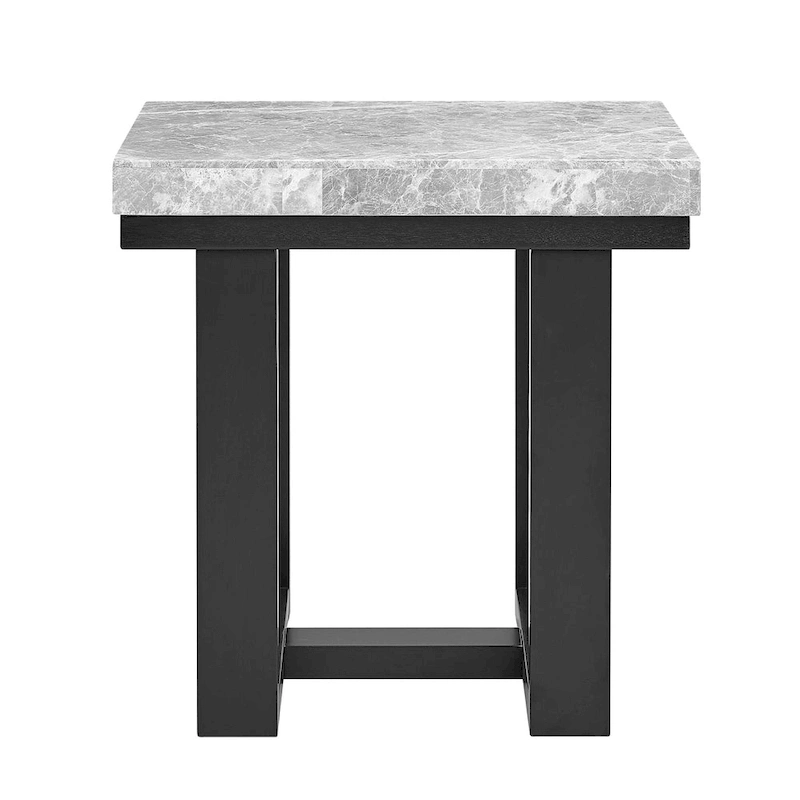 Steve Silver Ludlow Gray Marble Top Side Table