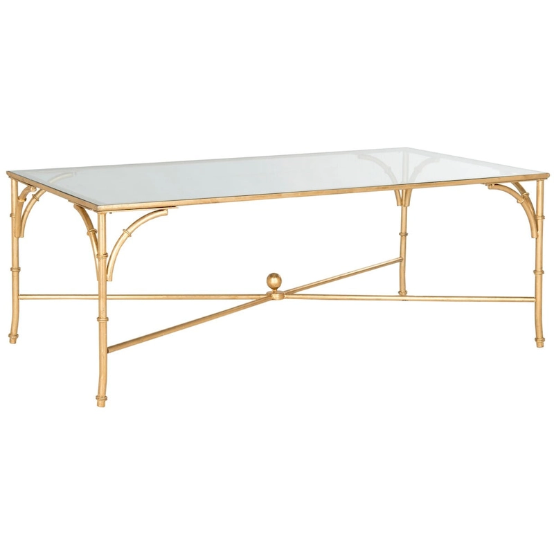 SAFAVIEH Telke Gold Coffee Table - 50 x 26 x 18 - 50Wx26Dx18H