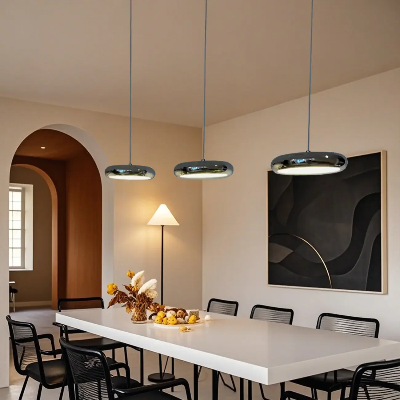 3 Light Metal Round Shape Modern Island Pendant Light