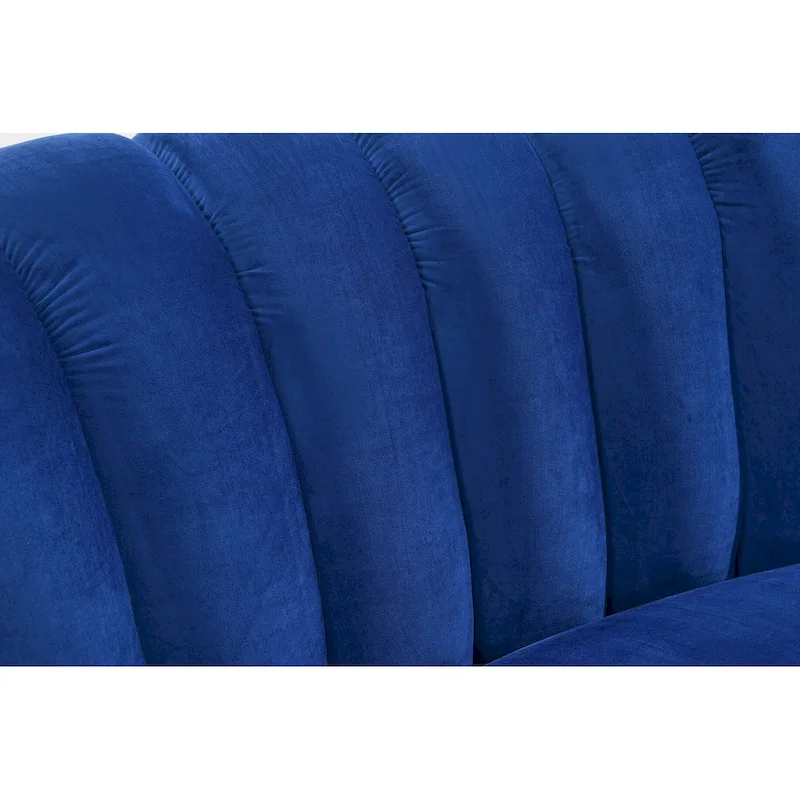 142Velvet Fabric Curve Sectional Sofa - 142