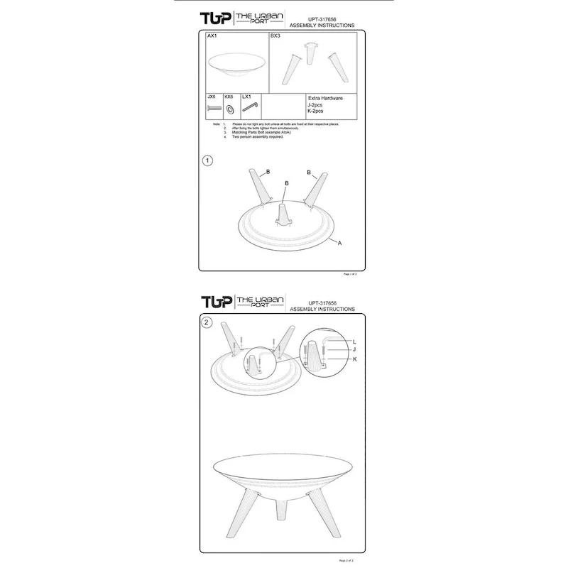 Venus 28 Inch Coffee Table with 3 Tapered Splayed Legs, Gray Mango Wood