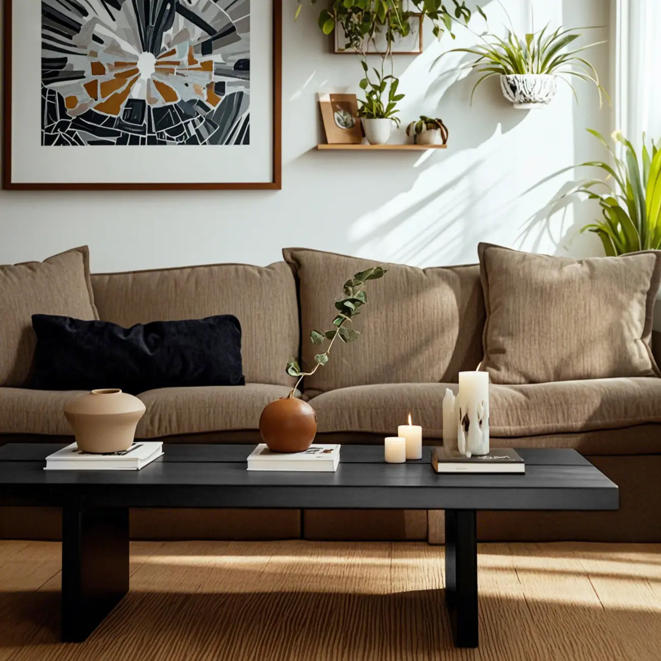 Modern Ash Rectangular Coffee Table with Sled Base