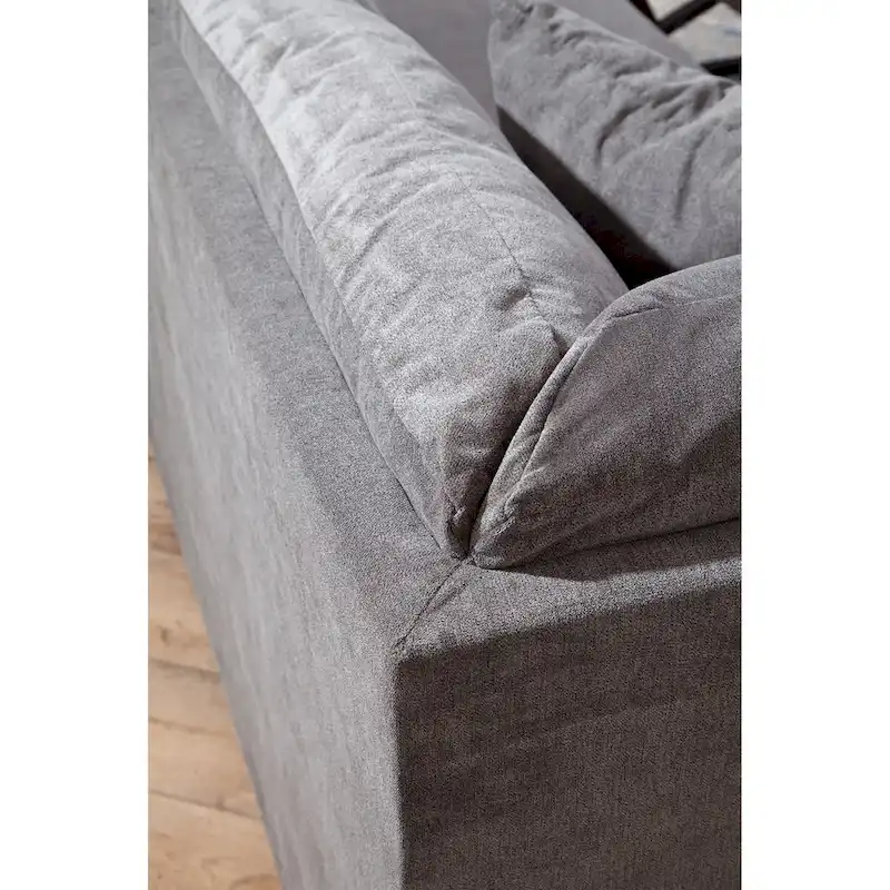 American Furniture Classics Graphite Model A414V6-K2 U Shaped Sectional with 4 Throw Pillows