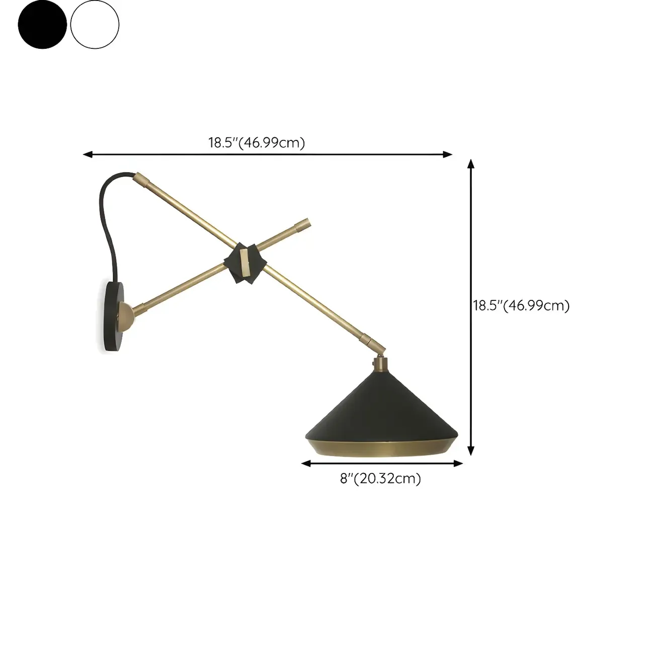 Modern Metal Adjustable Swing Arm Wall Light