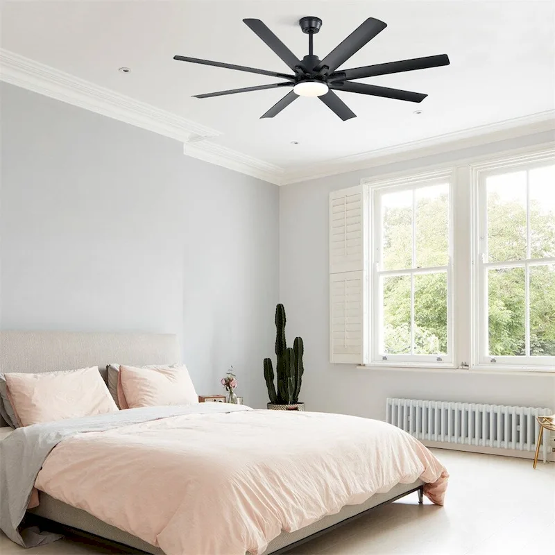 66 Inch Modern Ceiling Fan with Dimmable Led Light Remote Control