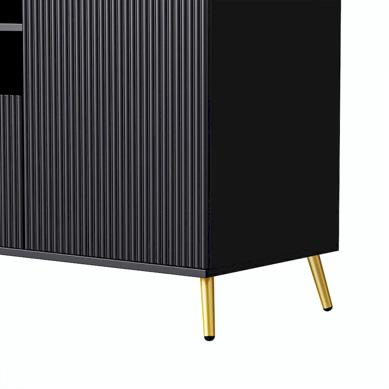 4-Piece Entertainment Wall Unit with 13 Shelves, 8 Drawers, and 2 Cabinets