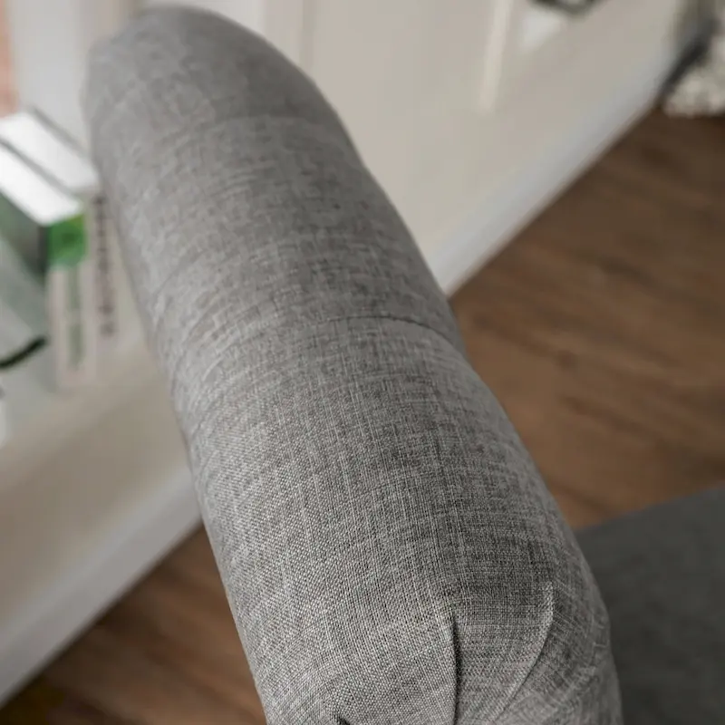 Brec Farmhouse Marble Top 5-Piece Round Dining Table Set with Tufted Chairs by Furniture of America