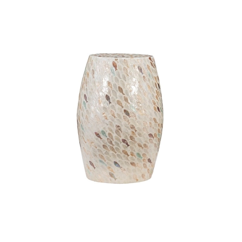 Pendale Fish Mosaic Drum Side Table